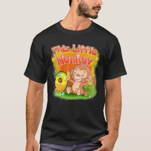 Camiseta Este Pequeño Mono 9 Años Noveno Cumpleaños S