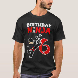 Camiseta Este Pequeño Ninja Es 6 Niños Ninja 6 Cumpleaños N