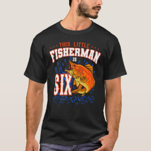 Camiseta Este Pequeño Pescador Es Celebración De Los Seis A