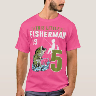 Camiseta Este Pequeño Pescador Tiene 5 Años