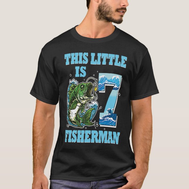 Camiseta Este Pequeño Pescador Tiene 7 Años (Anverso)