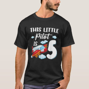 Camiseta Este pequeño piloto es el avión infantil de 5 años