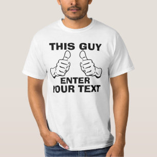 Camiseta Este personalizar del individuo él (texto negro)