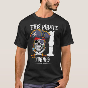 Camiseta Este pirata cumplió 1 año Chica 1 cumpleaños 20