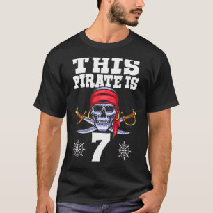 Camiseta Este pirata es 7 Fiesta con temas piratas 7 cumple