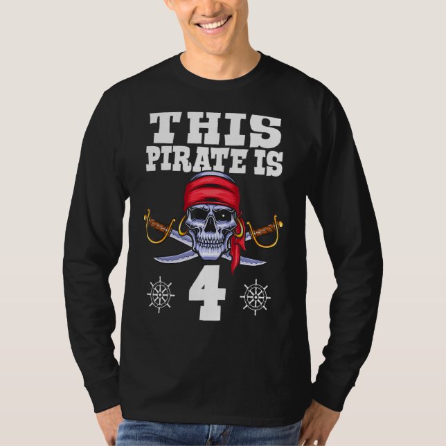Camiseta Este pirata es el cuarto Fiesta con temática pirat (Anverso)