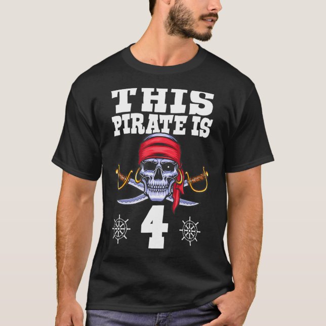 Camiseta Este pirata es el cuarto Fiesta con temática pirat (Anverso)