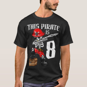 Camiseta Este Pirata Tiene 8 Pirata Dabbing Cumpleaños 8 Añ