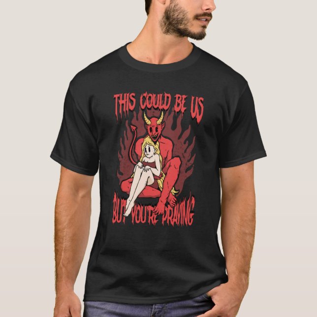 Camiseta Este Podría Ser El Demonio Demonio Satánico 666 Sa (Anverso)