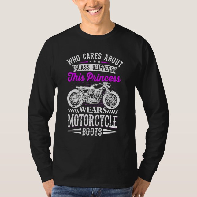 Camiseta Este Princesa Usa Motocicletas, No Vidrio Sli (Anverso)