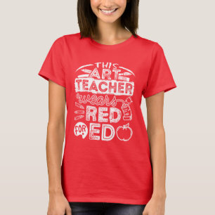 Camiseta Este profesor de arte viste de rojo para Ed