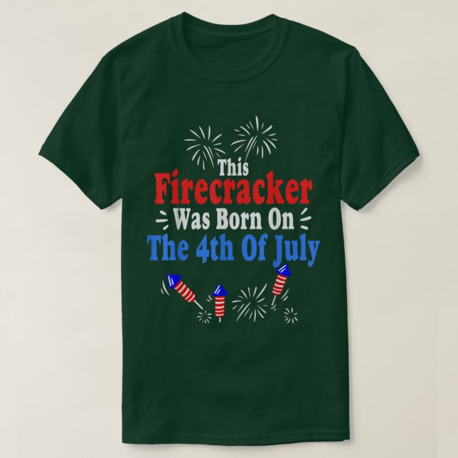 Camiseta Este Rastreador Nació El 4 De Julio. (Diseño del anverso)