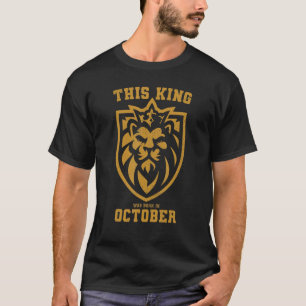 Camiseta Este Rey León Nació En Octubre Cumpleaños Lion P