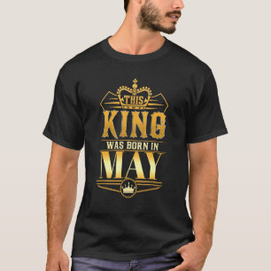Camiseta Este Rey Nació En Mayo De Cumpleaños Rey Hombres M