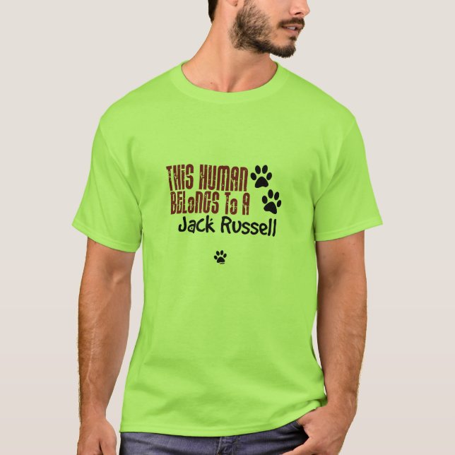 Camiseta Este ser humano pertenece a Jack Russell (Anverso)