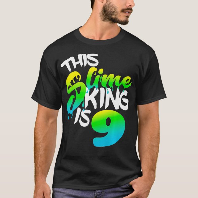 Camiseta Este Slime King Es 9 Divertido Cumpleaños Fiesta P (Anverso)