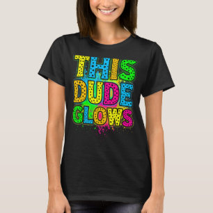 Camiseta Este tío brilla fiesta 80 retro vintage colorido