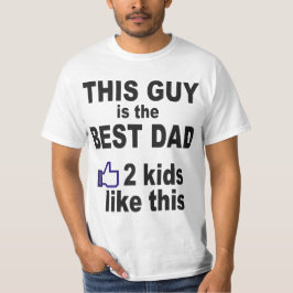 CAMISETA ESTE TIPO ES EL MEJOR PAPÁ, 2 NIÑOS COMO ESTE