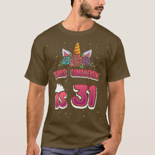 Camiseta Este unicornio tiene 31 años, Chica 31ª B