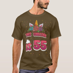 Camiseta Este unicornio tiene 55 años, Chica 55º B