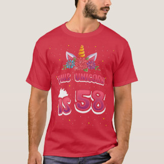 Camiseta Este unicornio tiene 58 años, Chica 58 