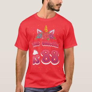 Camiseta Este unicornio tiene 88 88 años, Chica 88t
