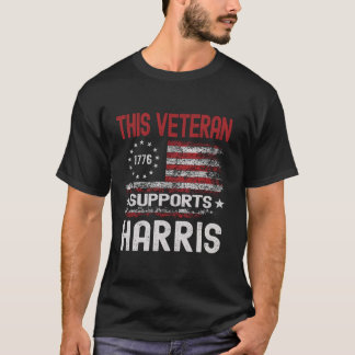 Camiseta Este veterano apoya a Harris American Flag Kam