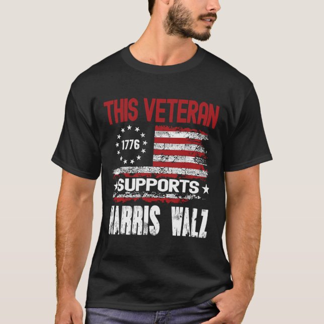 Camiseta Este veterano apoya a Harris Wheimer 2024 American (Anverso)