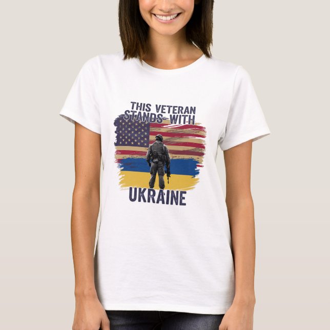 Camiseta Este veterano está con Ucrania 10  (Anverso)