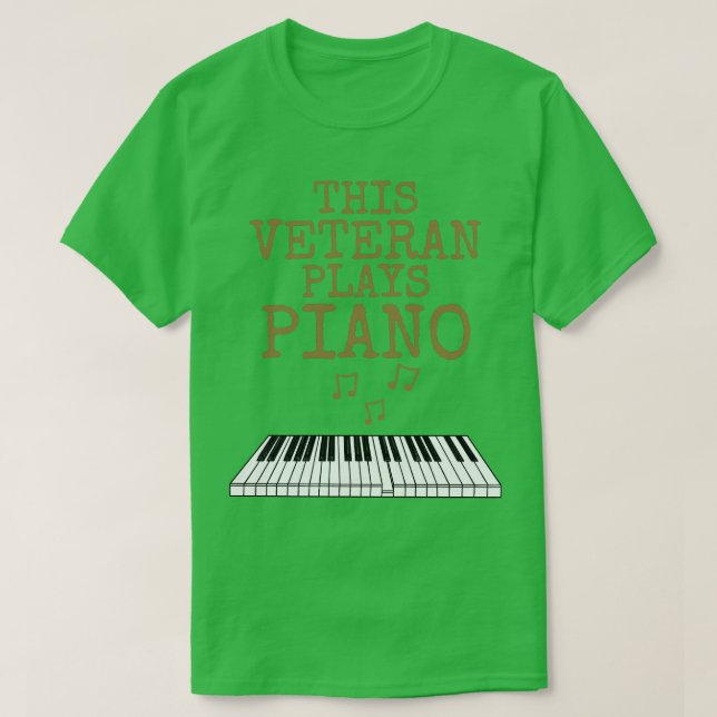 Camiseta Este veterano toca músico pianista (Diseño del anverso)