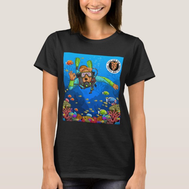 Camiseta Este viejo perro aprende a bucear (Anverso)