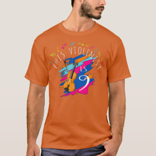 Camiseta Este Violinista Tiene 9 Años Al Violin Noveno Naci