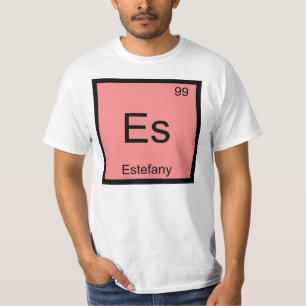 Camiseta Estefany Nombre Química Elemento Tabla Periódica