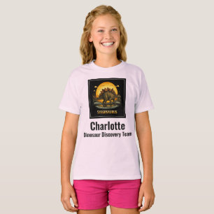 Camiseta Estegosaurio Dinosaurio Prehistórico Luna