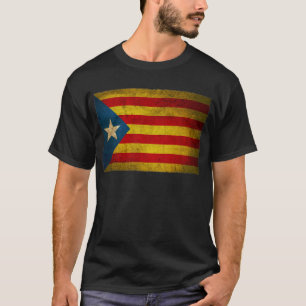 Camiseta Estelada blava desgastada