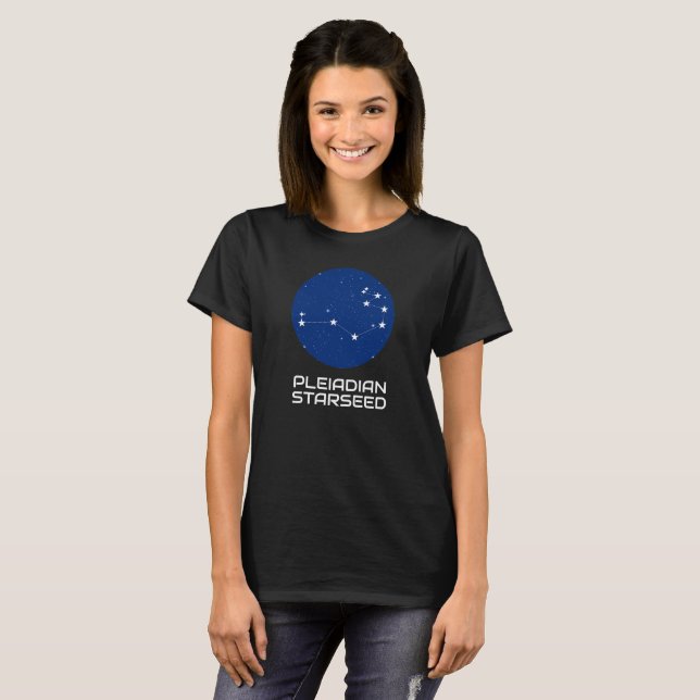 Camiseta Estelar Pleiadian - Diseño de Luz y Amor (Anverso completo)