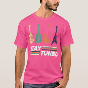Camiseta Estén atentos, Guitarista Guitarra Retro Bass Ap