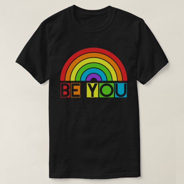 Camiseta Estén orgullosos de ser gay LGBTQ aliado LGBT arco (Diseño del anverso)