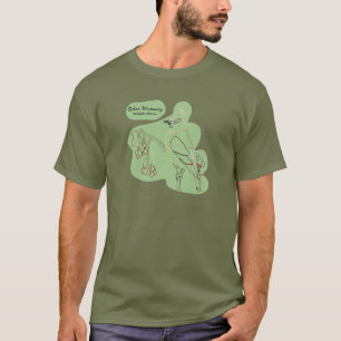 Camiseta Esténcil de captación de cedro- Verde fatiga- Fren