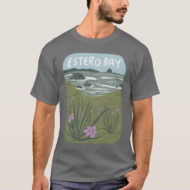 Camiseta Estero Bay Central California Ilustracion Beach T (Anverso)