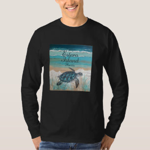 Camiseta Estero Island Florida Sea Turtle Lover Coastal Blu