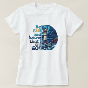 Camiseta Estése quieto y sepa que yo soy Dios Versículo de