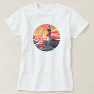 Camiseta Estése quieto y sepa que yo soy Dios Versículo de 