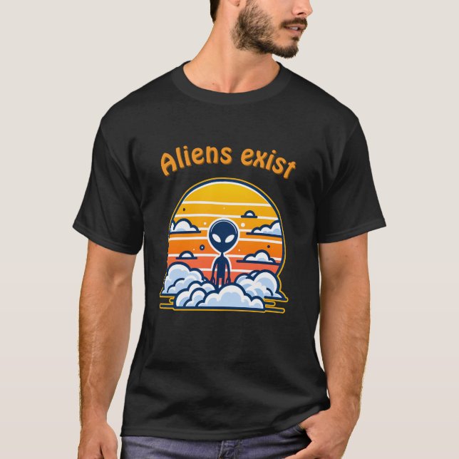 Camiseta Estética Alien Sunset | Sci-Fi Alien Sunset (Anverso)