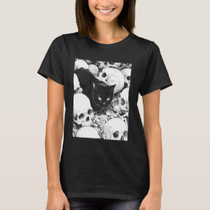 Camiseta Estética alternativa punk grunge gótica gato ocult