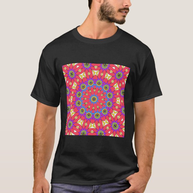 Camiseta Estética árabe india antigua Mandala sagrada geogr (Anverso)