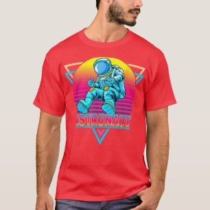 Camiseta estética astronauta de vaporwave retro de