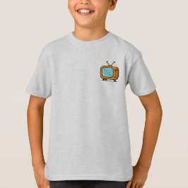 Camiseta estética con estampado de televisión retr