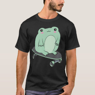 Camiseta Estética Cottagecore Kawaii Rana Patinando Sk