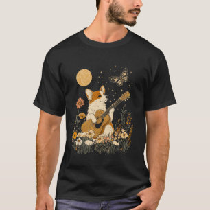 Camiseta Estética Cottagecore Oscura y Linda Perro Corgi Ju
